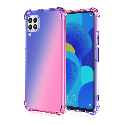 

For Huawei nova 6 SE / P40 Lite Four-Corner Airbag Shockproof Gradient Color TPU Protective Case(Blue Pink)