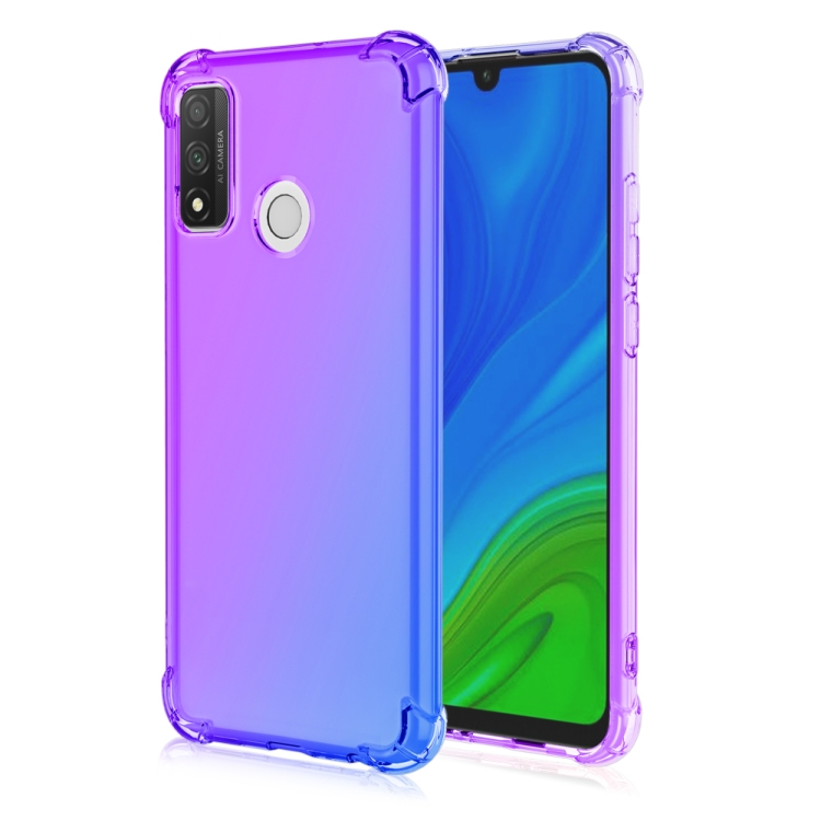 

For Huawei P smart 2020 Four-Corner Airbag Shockproof Gradient Color TPU Protective Case(Purple Blue)