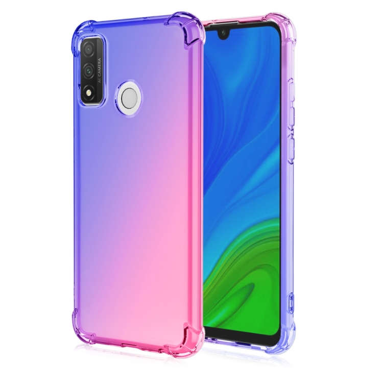 

For Huawei P smart 2020 Four-Corner Airbag Shockproof Gradient Color TPU Protective Case(Blue Pink)