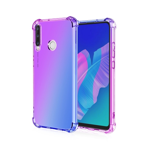 

For Huawei P40 Lite E / Y7p Four-Corner Airbag Shockproof Gradient Color TPU Protective Case(Purple Blue)