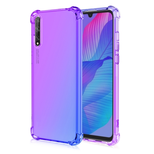 

For Huawei Y8p / Enjoy 10s Four-Corner Airbag Shockproof Gradient Color TPU Protective Case(Purple Blue)