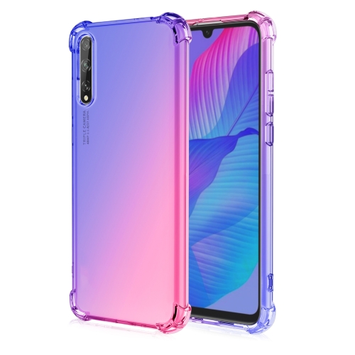 

For Huawei Y8p / Enjoy 10s Four-Corner Airbag Shockproof Gradient Color TPU Protective Case(Blue Pink)