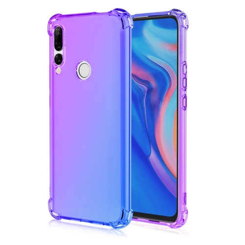 

For Huawei Y9 Prime (2019) Four-Corner Airbag Shockproof Gradient Color TPU Protective Case(Purple Blue)