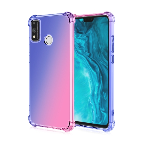 

For Huawei Honor 9X Lite Four-Corner Airbag Shockproof Gradient Color TPU Protective Case(Blue Pink)