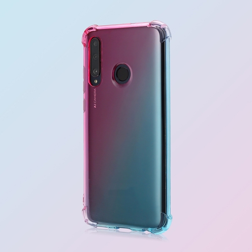 

For Huawei Honor 20i / 10i / Enjoy 9s Four-Corner Airbag Shockproof Gradient Color TPU Protective Case(Pink Green)