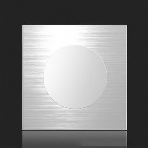 

86mm Gray Aluminum Wire Drawing LED Switch Panel, Style:Blank Panel