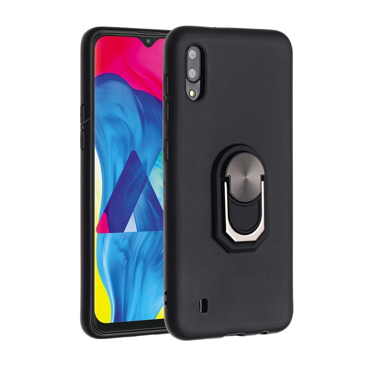 

For Samsung Galaxy A01 PC + TPU Shockproof Protective Case with Ring Holder(Black)
