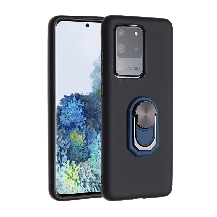 

For Samsung Galaxy S20 Ultra PC + TPU Shockproof Protective Case with Ring Holder(Blue)