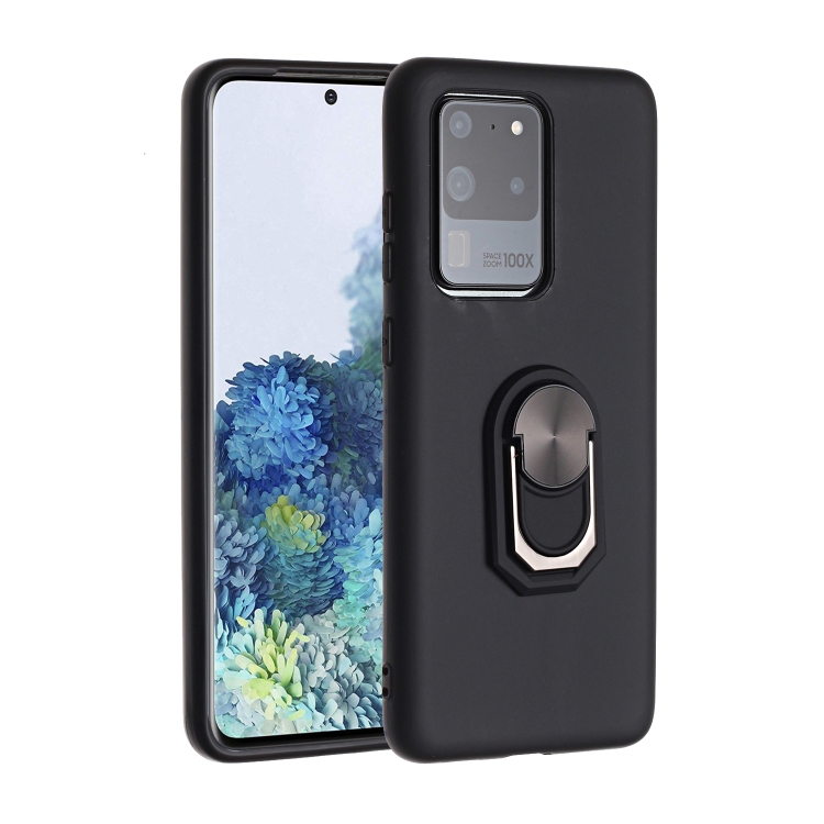 

For Samsung Galaxy S20 Ultra PC + TPU Shockproof Protective Case with Ring Holder(Black)