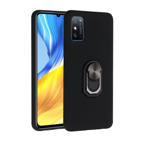 

For Huawei Honor X10 Max 5G Black Armor PC + TPU Shockproof Protective Case with Ring Holder(Black)