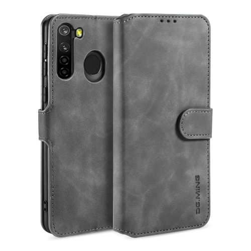 

For Samsung Galaxy A21 (EU Version) DG.MING Retro Oil Side Horizontal Flip Case(Grey)