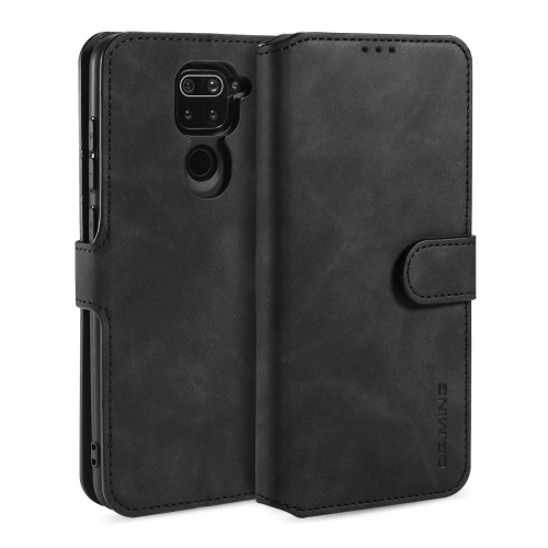 

For Xiaomi Redmi 10X 4G / Redmi Note 9 DG.MING Retro Oil Side Horizontal Flip Case(Black)