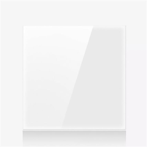 

86mm Round LED Tempered Glass Switch Panel, White Round Glass, Style:Blank Panel