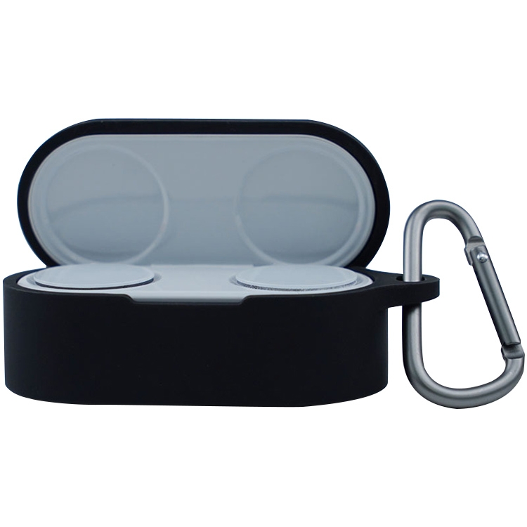 

For Microsoft Surface Earbuds Anti-fall Silicone Earphone Protective Case with Hook(Black)