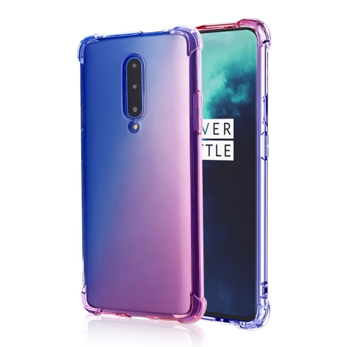 

For OnePlus 7 Pro Four-Corner Airbag Shockproof Gradient Color TPU Protective Case(Blue Pink)