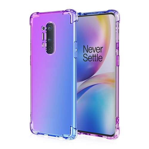 

For OnePlus 8 Pro Four-Corner Airbag Shockproof Gradient Color TPU Protective Case(Purple Blue)