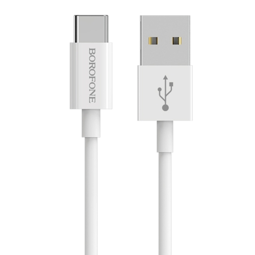 

Borofone BX22 2.4A USB to Type-C / USB-C Bloom Charging Data Cable, Cable Length: 1m(White)