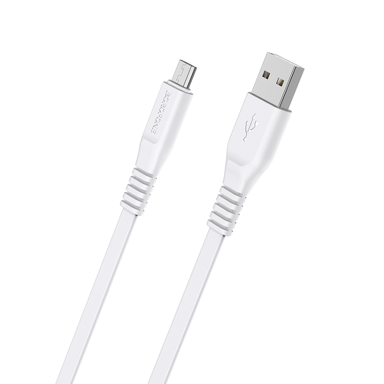 

Borofone BX23 2.4A USB to Micro USB Wide Power Charging Data Cable, Cable Length: 1m(White)