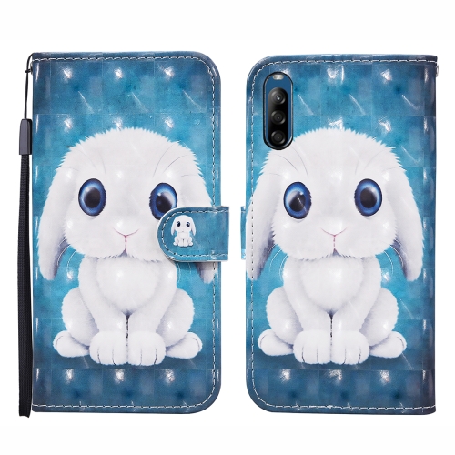 

For Sony Xperia L4 3D Painted Pattern Horizontal Flip Leather Case with Holder & Wallet & Card slot & Lanyard(Rabbit)