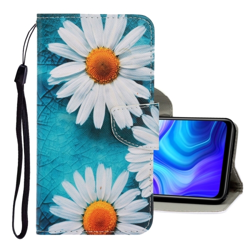 

For Xiaomi Redmi 9A 3D Colored Drawing Horizontal Flip PU Leather Case with Holder & Card Slots & Wallet(Chrysanthemum)
