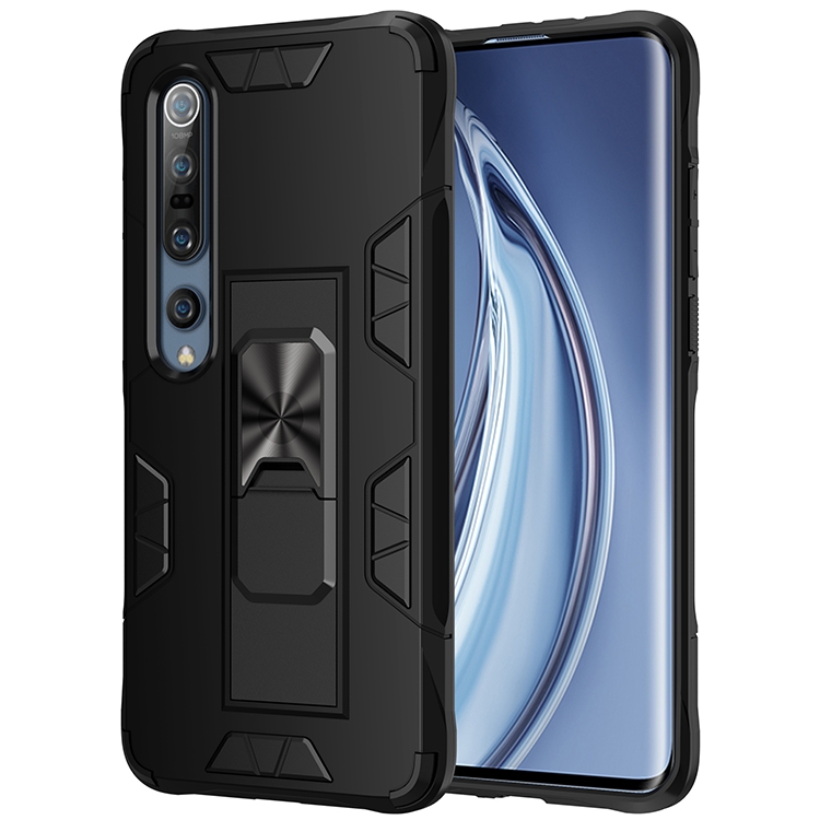 

For Xiaomi Mi 10 5G / 10 Pro 5G Armor Shockproof TPU + PC Magnetic Protective Case with Invisible Holder(Black)