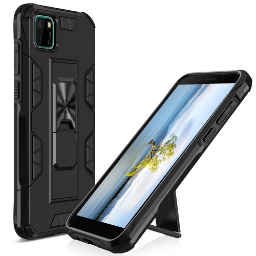 

For Huawei Y5p Armor Shockproof TPU + PC Magnetic Protective Case with Invisible Holder(Black)