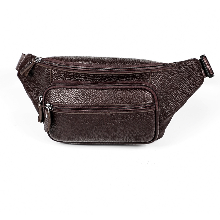 

6030 Outdoor Leather Single Shoulder Messenger Bag Sports Multi-functional Phone Waist Bag(Coffee)