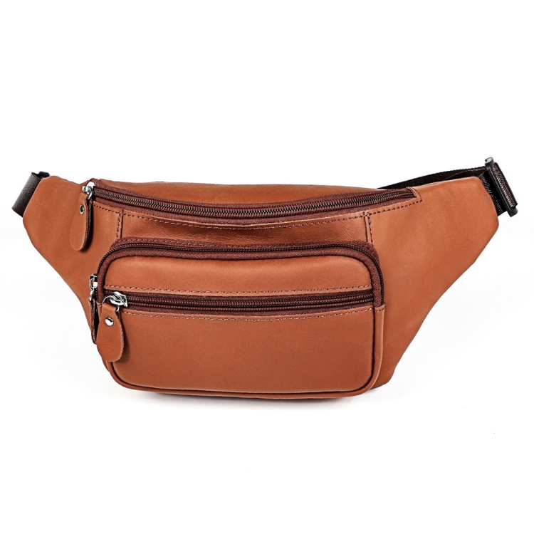 

6030 Outdoor Leather Single Shoulder Messenger Bag Sports Multi-functional Phone Waist Bag(Brown)