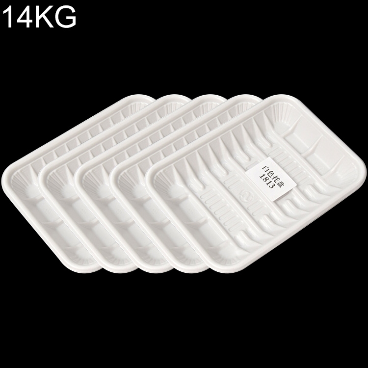 

14KG Thickened Fresh Tray Disposable Plastic Food Packing Box Vegetable Fruit Meat Fresh-keeping Dish, Model:1813
