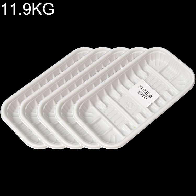 

11.9KG Thickened Fresh Tray Disposable Plastic Food Packing Box Vegetable Fruit Meat Fresh-keeping Dish, Model:1910