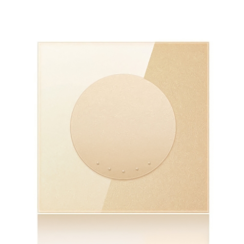 

86mm Round LED Tempered Glass Switch Panel, Gold Round Glass, Style:One Open Multiple Control