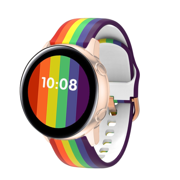 

20mm Universal Rainbow Silicone Replacement Strap Watchband