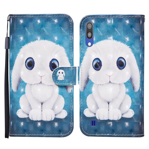 

For Samsung Galaxy A10 / M10 Colored Drawing Pattern Horizontal Flip Leather Case with Holder & Card Slots & Wallet(Rabbit)