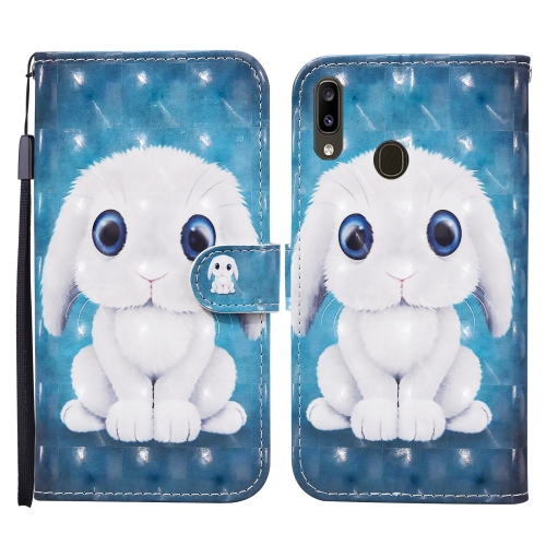 

For Samsung Galaxy A20e / A10e Colored Drawing Pattern Horizontal Flip Leather Case with Holder & Card Slots & Wallet(Rabbit)