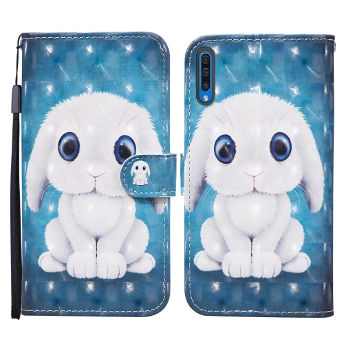 

For Samsung Galaxy A50 / A50s / A30s Colored Drawing Pattern Horizontal Flip Leather Case with Holder & Card Slots & Wallet(Rabbit)