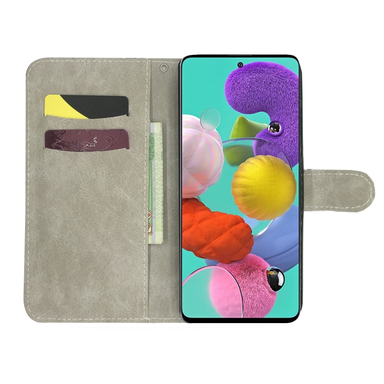 

For Samsung Galaxy A51 Colored Drawing Pattern Horizontal Flip Leather Case with Holder & Card Slots & Wallet(Rabbit)