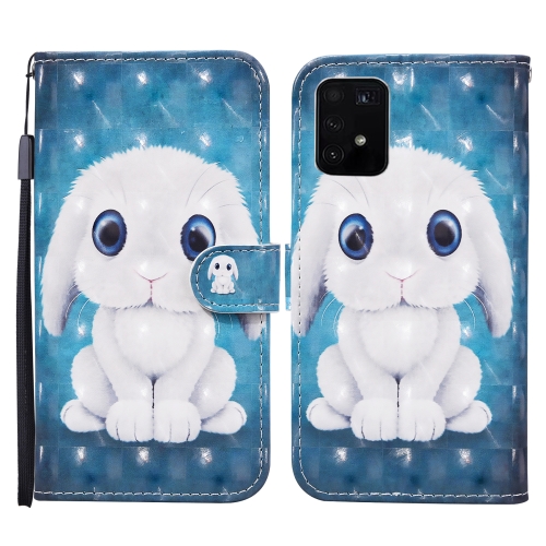 

For Samsung Galaxy M80s / A91 / S10 Lite Colored Drawing Pattern Horizontal Flip Leather Case with Holder & Card Slots & Wallet(Rabbit)