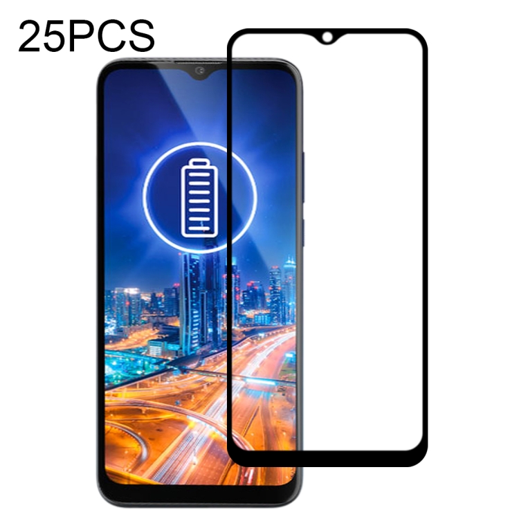 

For Motorola Moto G8 Power Lite 25 PCS Full Glue Full Screen Tempered Glass Film