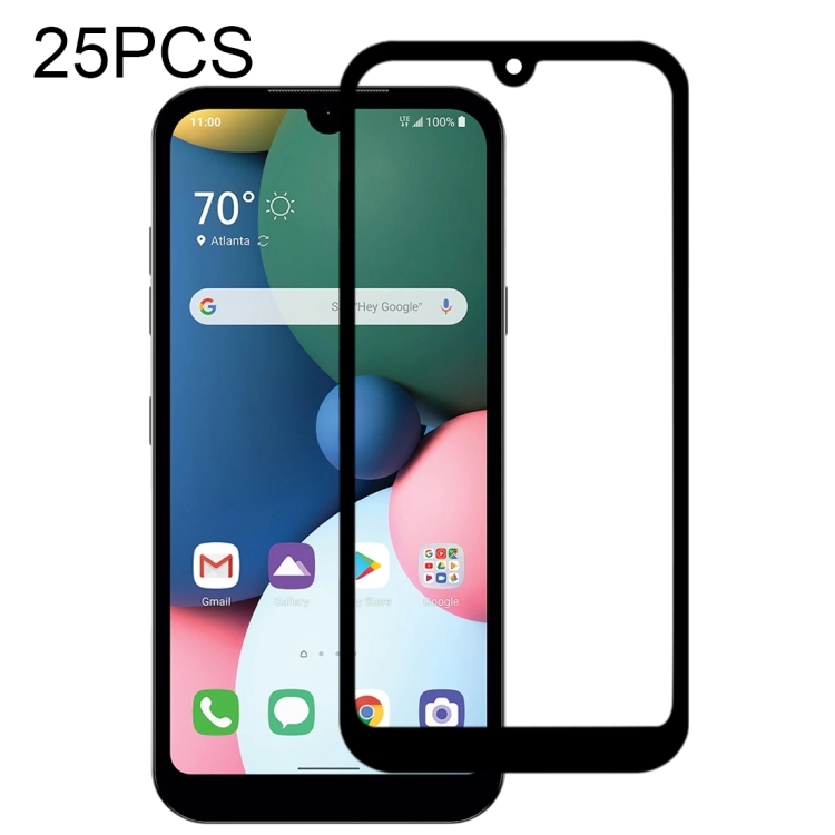 

For LG Fortune 25 PCS Full Glue Full Screen Tempered Glass Film