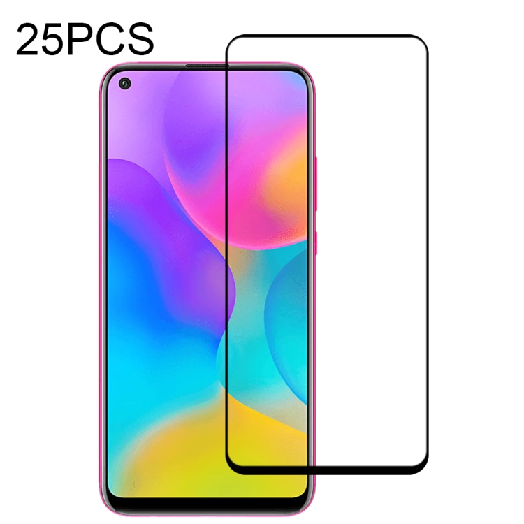 

For Huawei Honor Play 3 25 PCS Full Glue Full Screen Tempered Glass Film