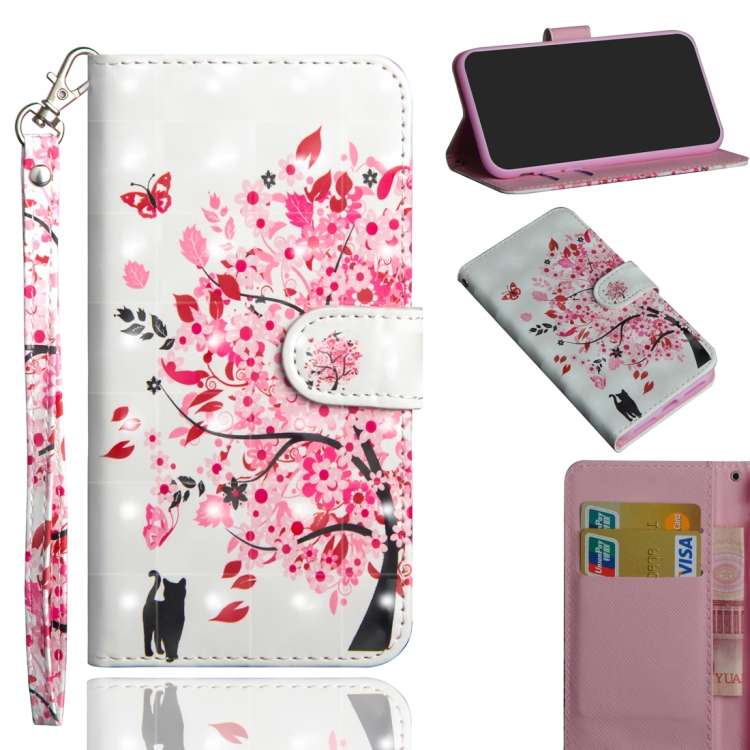 

For Huawei Honor 20 3D Painted Pattern Horizontal Flip TPU + PU Leather Case with Holder & Wallet & Card slot & Lanyard(Cat and Tree)