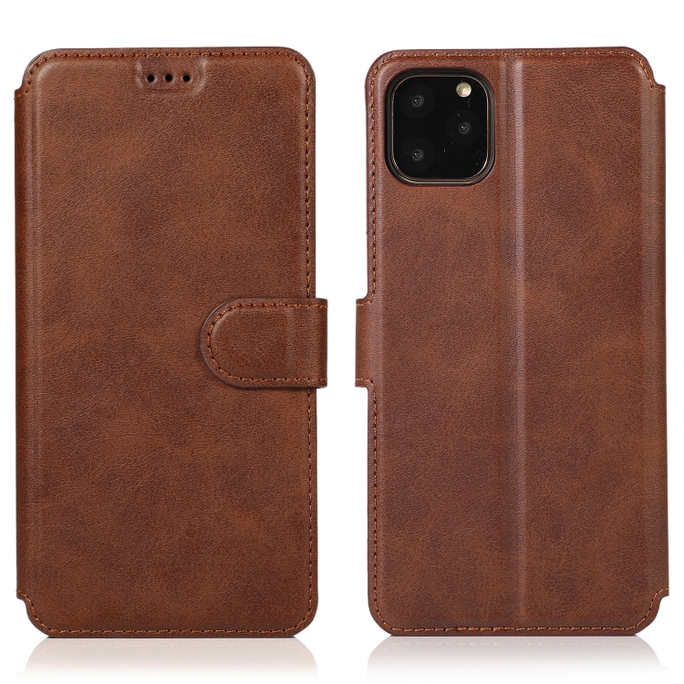 

For iPhone 12 mini Calf Texture Magnetic Buckle Horizontal Flip Leather Case with Holder & Card Slots & Wallet & Photo Frame(Brown)