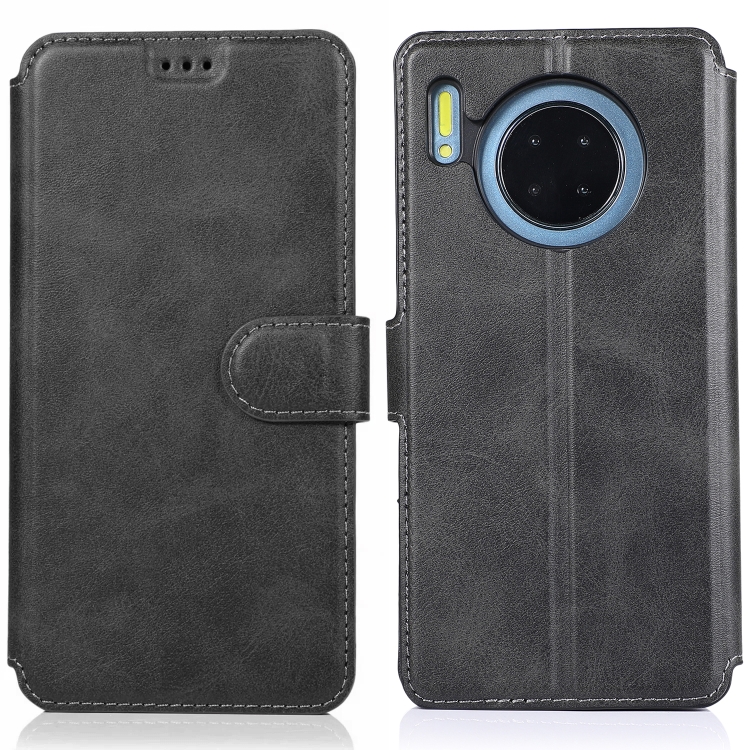 

For Huawei Mate 30 Calf Texture Magnetic Buckle Horizontal Flip Leather Case with Holder & Card Slots & Wallet & Photo Frame(Black)