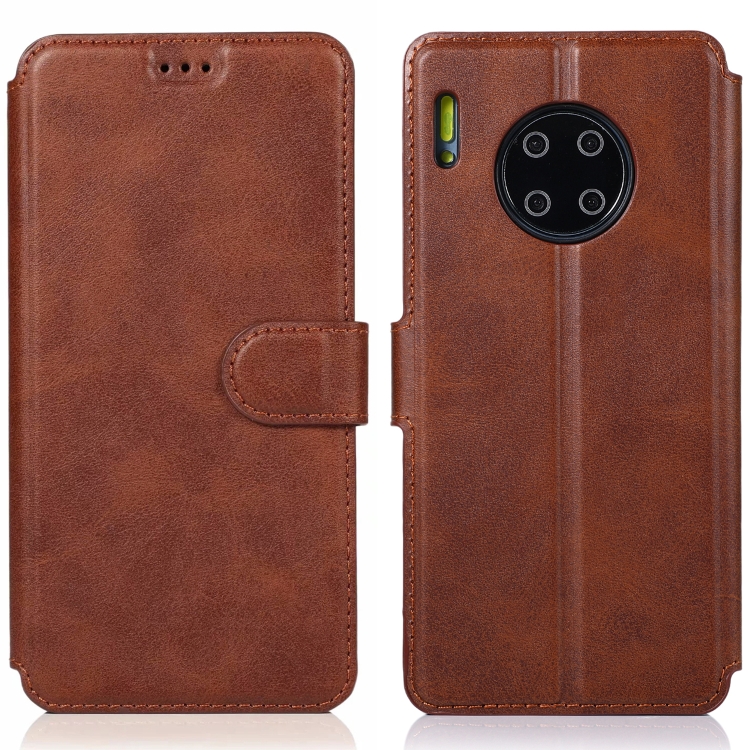 

For Huawei Mate 30 Pro Calf Texture Magnetic Buckle Horizontal Flip Leather Case with Holder & Card Slots & Wallet & Photo Frame(Coffee)