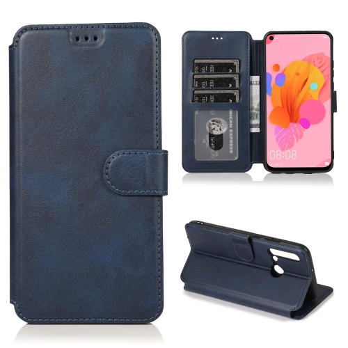 

For Huawei Honor 9X Pro Calf Texture Magnetic Buckle Horizontal Flip Leather Case with Holder & Card Slots & Wallet & Photo Frame(Blue)