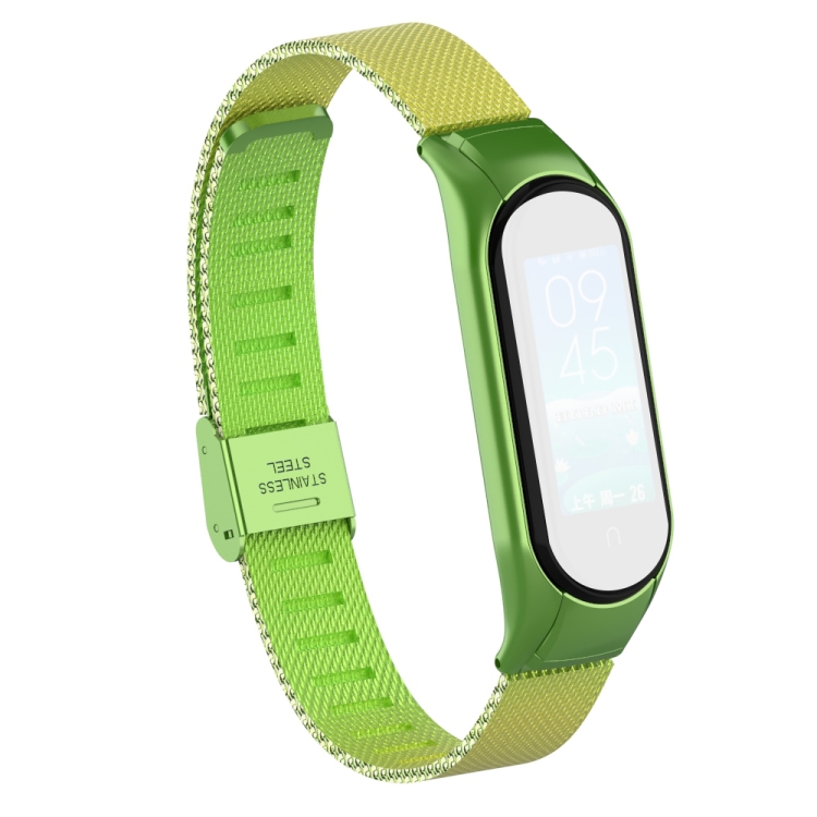 

For Xiaomi Mi Band 5 Stainless Steel Mesh Caixia Strap(Qingxia)