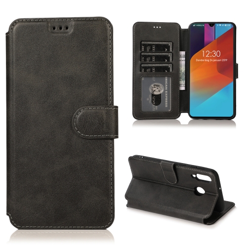 

For Samsung Galaxy M30 Calf Texture Magnetic Buckle Horizontal Flip Leather Case with Holder & Card Slots & Wallet & Photo Frame(Black)