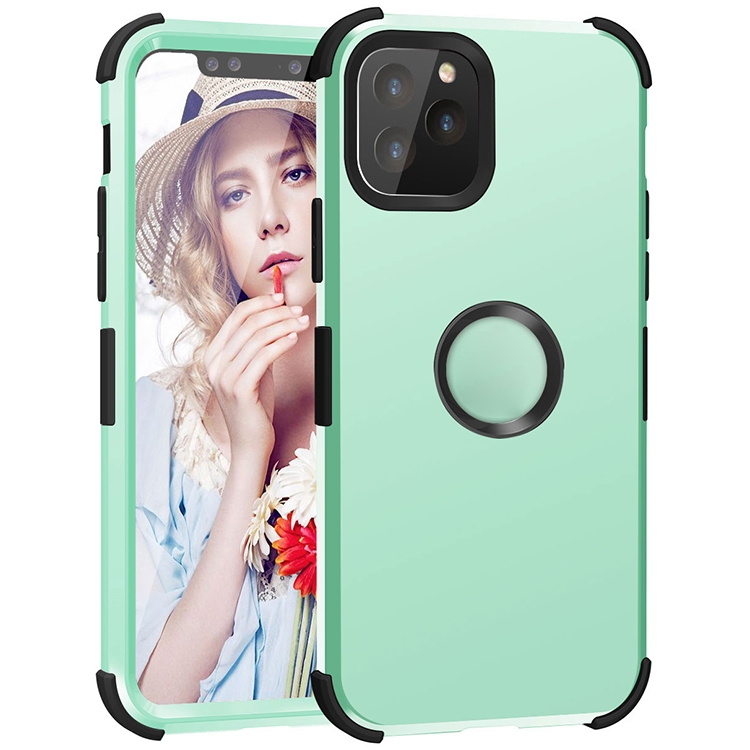 

For iPhone 11 Pro 3 in 1 All-inclusive Shockproof Airbag Silicone + PC Case(Green)
