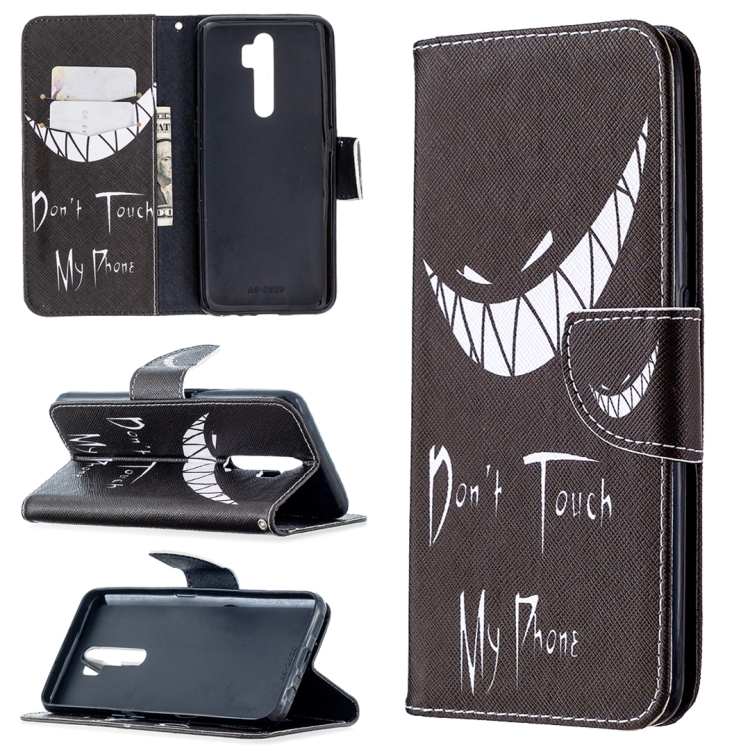 

For Oppo A5 (2020) / A9 (2020) Colored Drawing Pattern Horizontal Flip Leather Case with Holder & Card Slots & Wallet(Smirk)