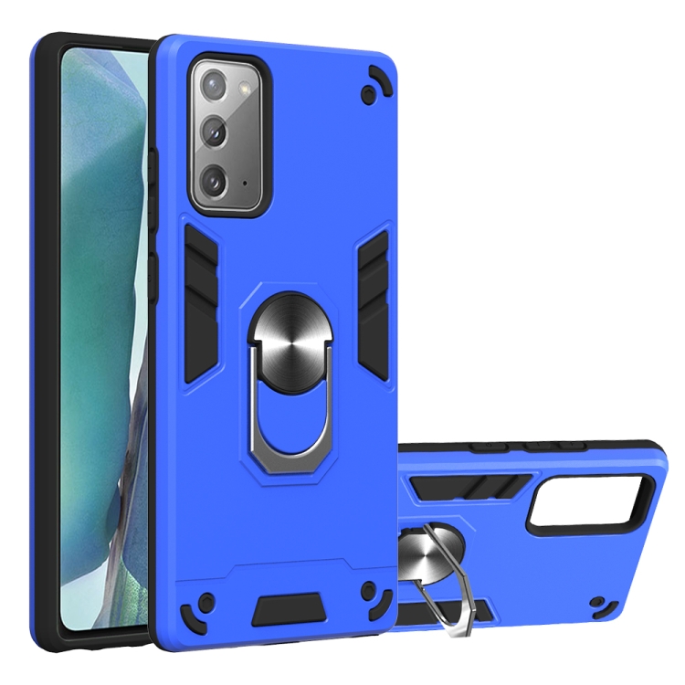 

For Samsung Galaxy Note20 2 in 1 Armour Series PC + TPU Protective Case with Ring Holder(Dark Blue)